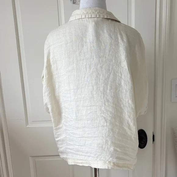C&C California 100% Linen Button-Up Top size L - Picture 5 of 10